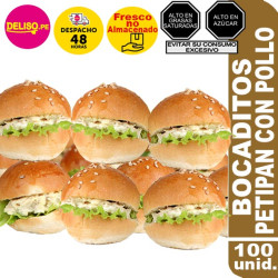 Mini Petipan con pollo x 100 unidades