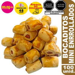 Mini Enrollados de Hot Dog x 100 Unid.