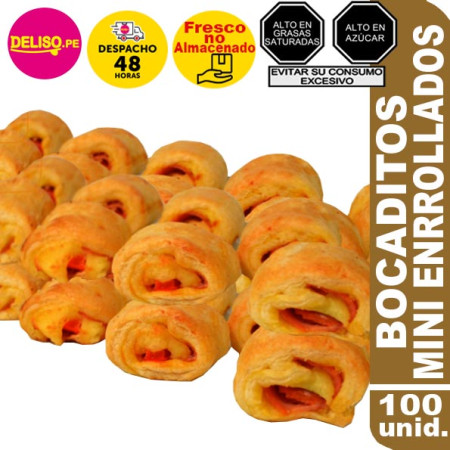 Mini Enrollado de Pimentón x 100 unid. Mini Enrollado de Pimentón x 100 unid.