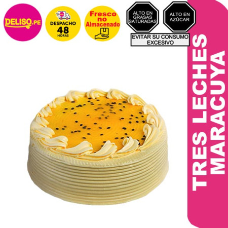 Torta tres leches Maracuya 18 porciones Torta tres leches Maracuya 18 porciones