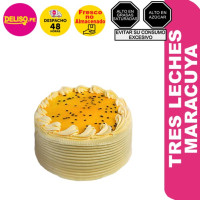 Torta tres leches Maracuya 5 porciones