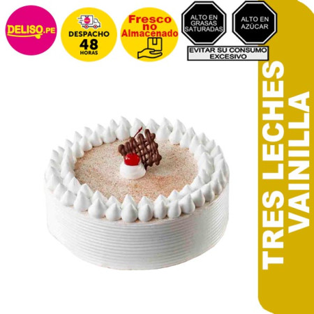 Torta tres leches  Vainilla 18 porciones